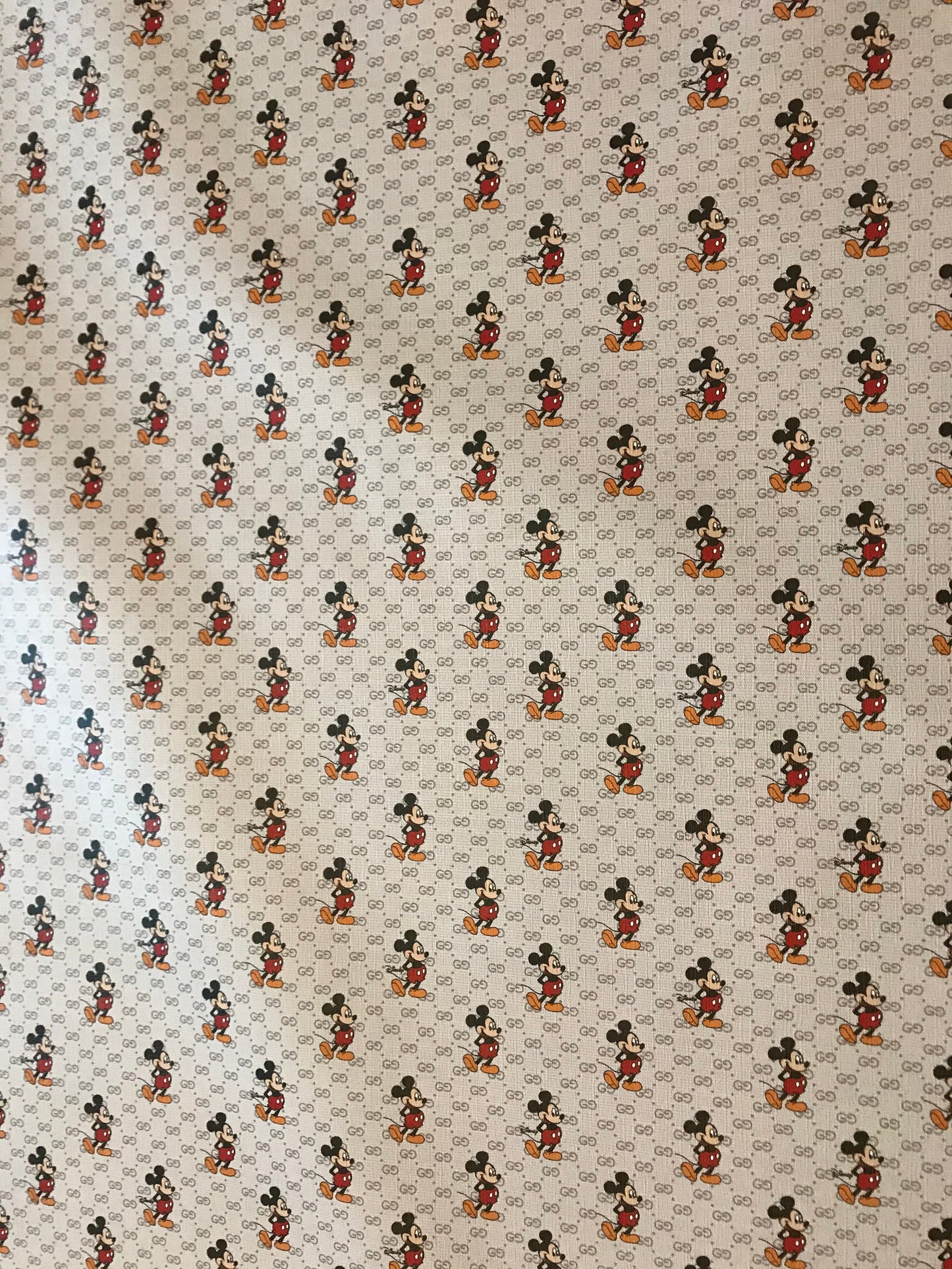 Hot Sale New Trending Gucci Mickey Leather Fabric for Sell
