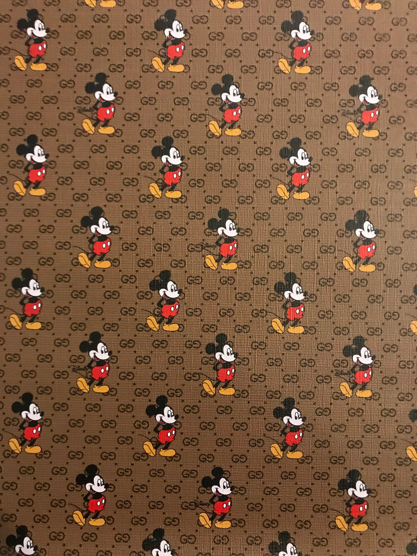 Hot Sale New Trending Gucci Mickey Leather Fabric for Sell