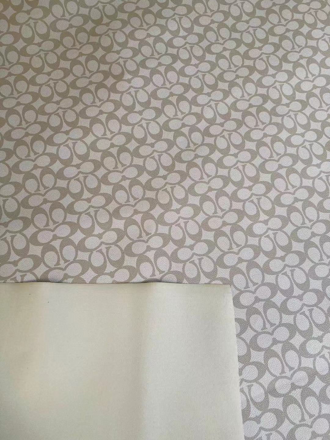 Cream Coach Vinyl Leather for Bag Material Custom Shoes