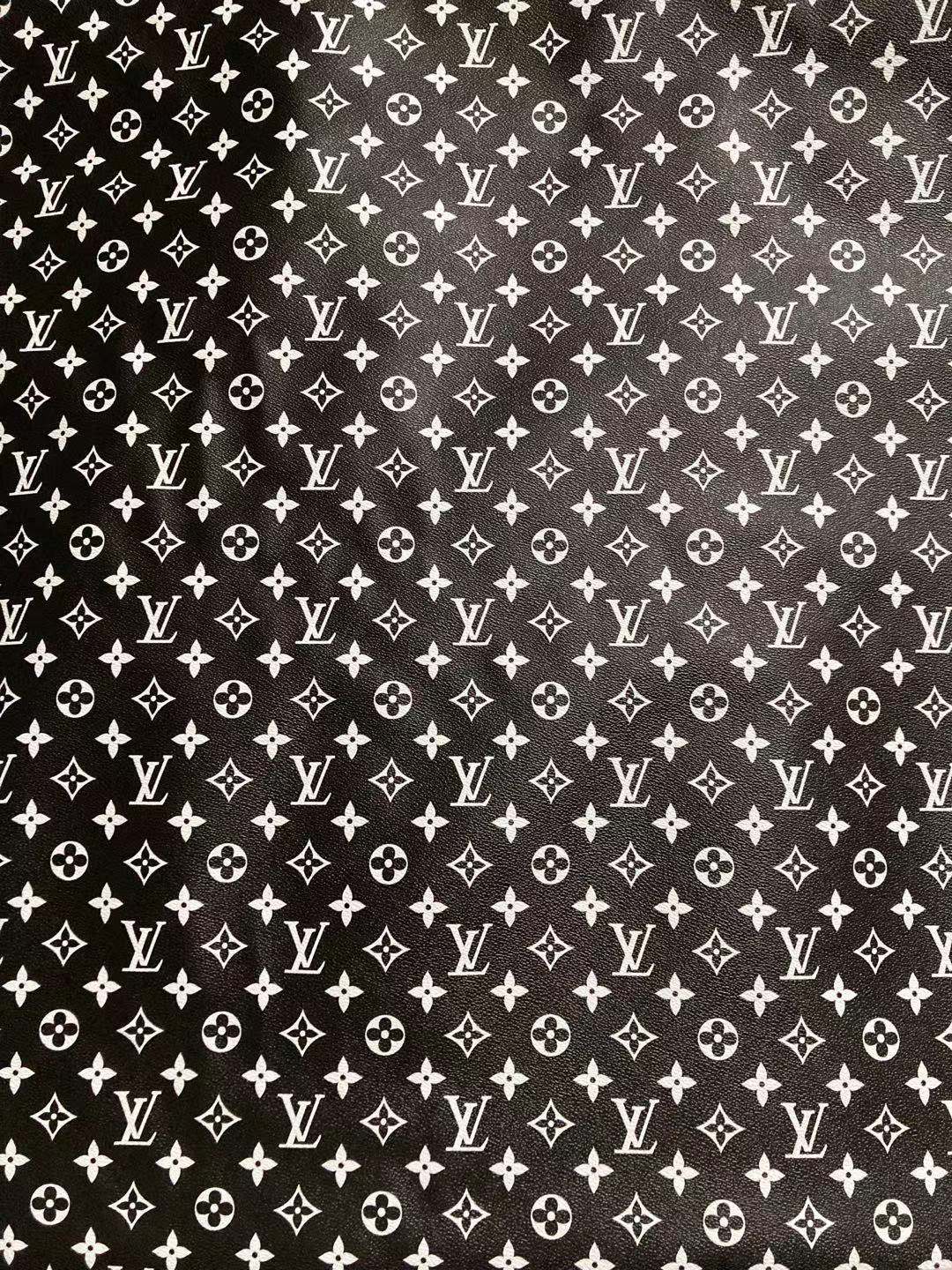 Classic Black White LV Monogram Leather for Custom Sneakers