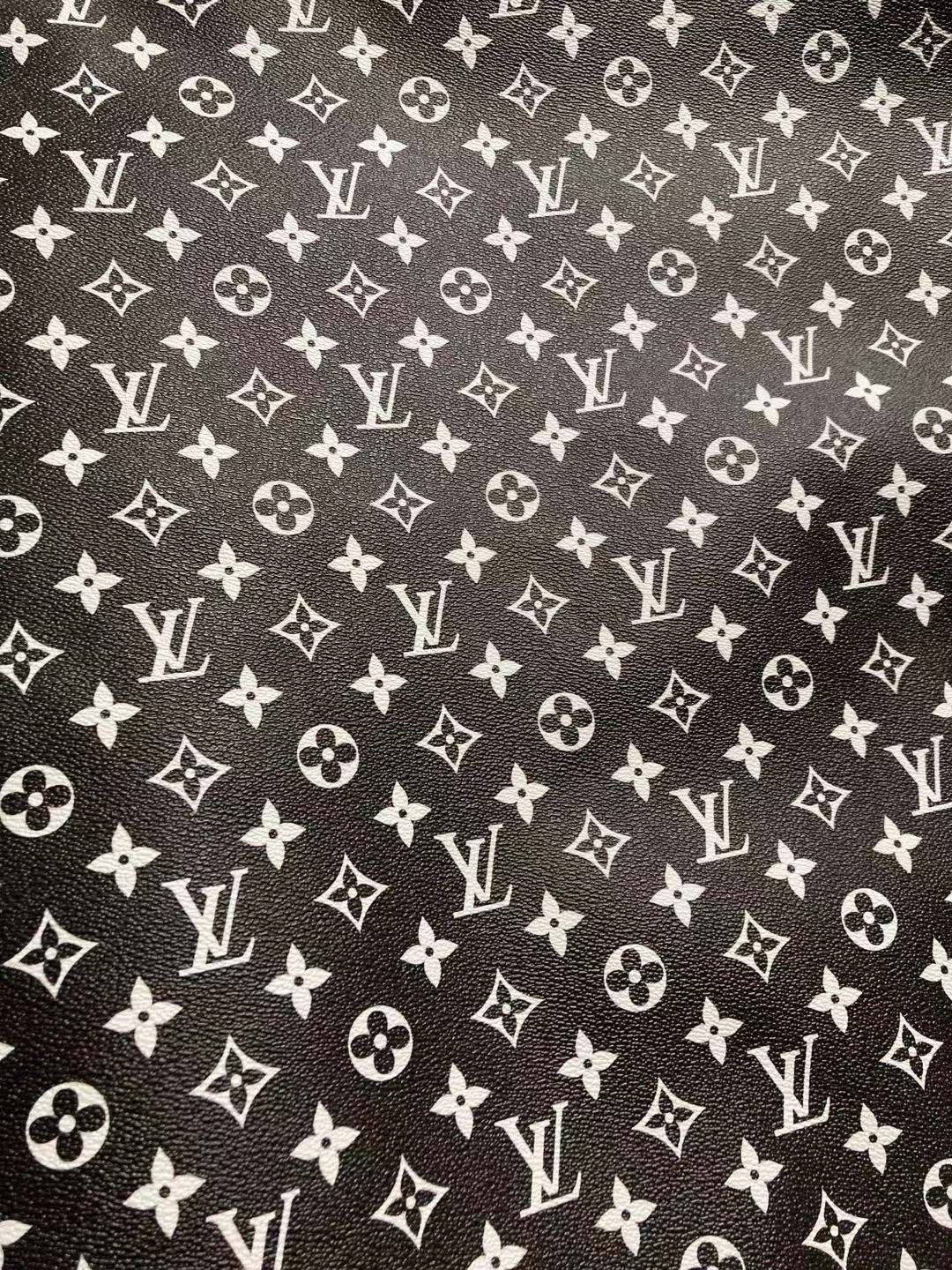 Classic Black White LV Monogram Leather for Custom Sneakers