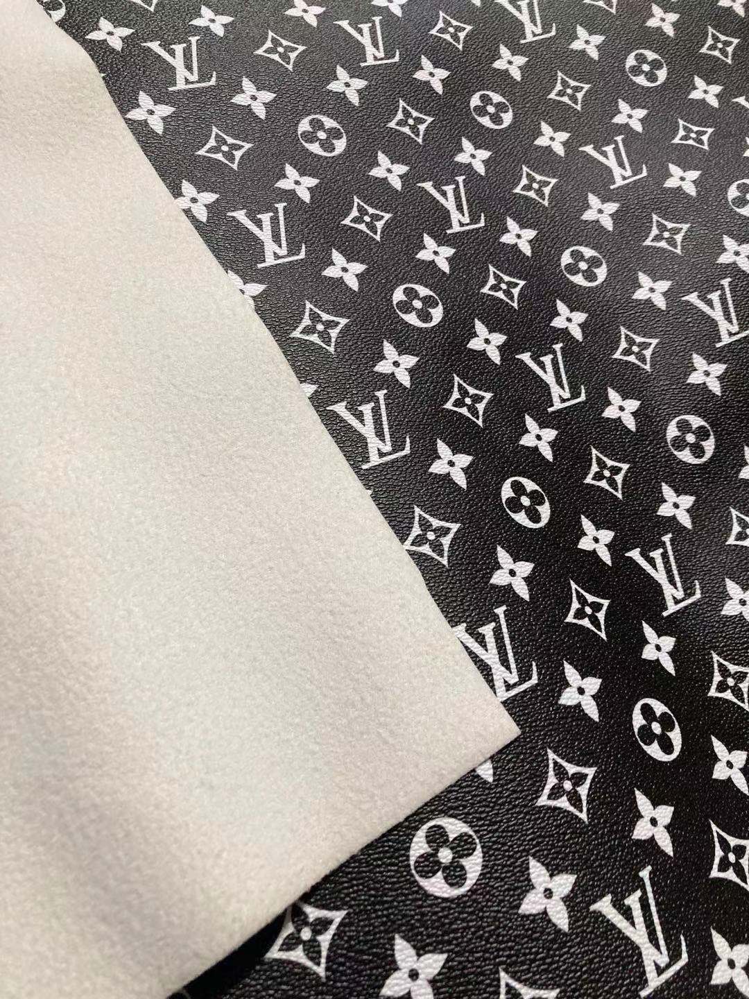 Classic Black White LV Monogram Leather for Custom Sneakers