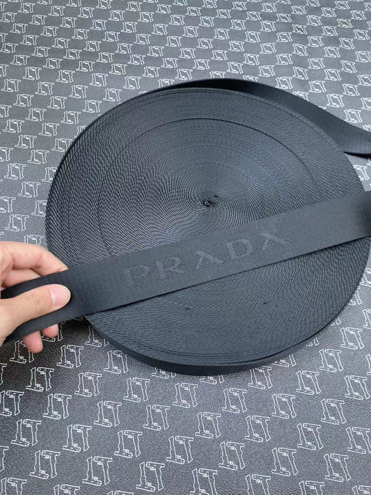 Black Prada Bag Strap for DIY Sewing Bag Repair