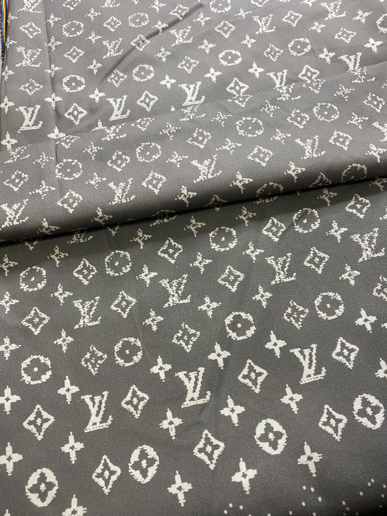 Grey LV Gradient Cotton Fabric for Clothing DIY Crafts Handmade Sold by Yard