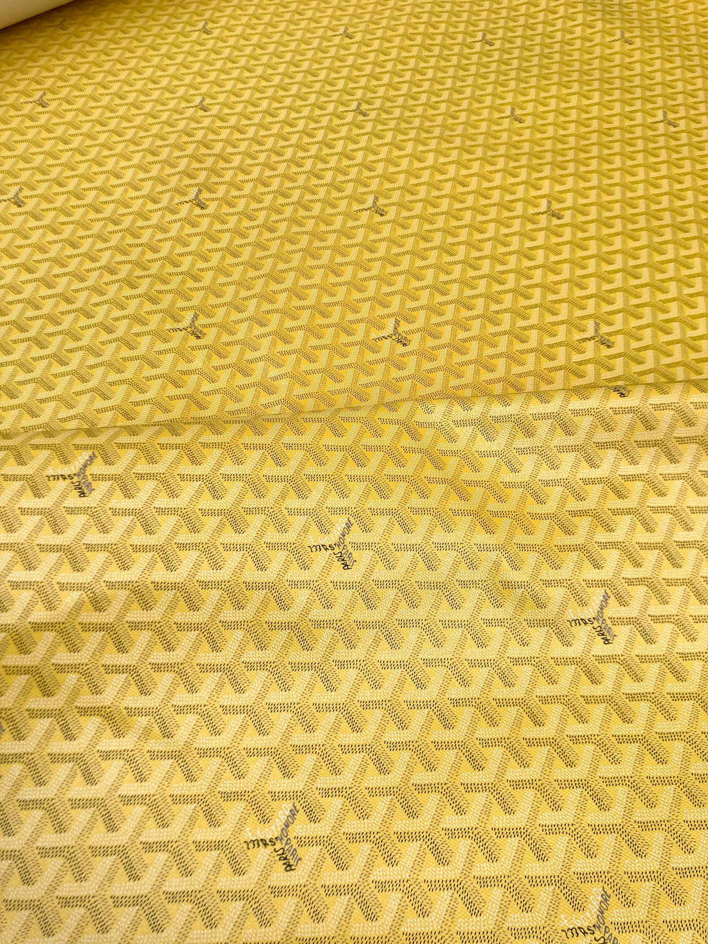 Best Quality Goyard Vinyl Lemon Yellow for Custom Upholstery DIY Sewing
