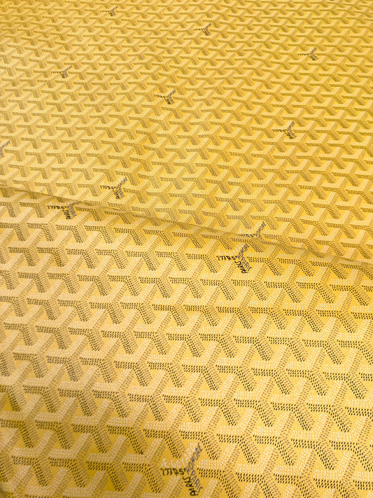 Best Quality Goyard Vinyl Lemon Yellow for Custom Upholstery DIY Sewing