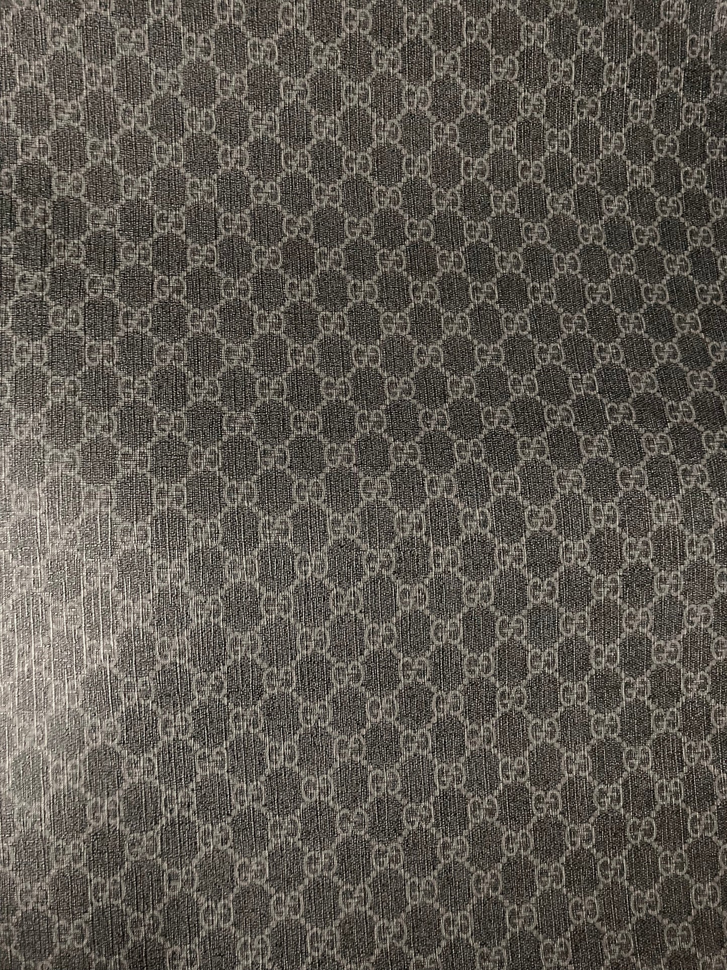 Classic Premium Black Grey Gucci Vinyl Designer Leather for Custom