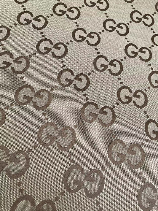 Trending New Big GG Gucci Brown Cotton Fabric for Clothing