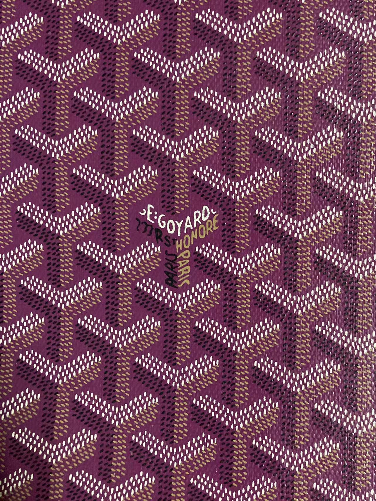 Purple Goyard Leather Canvas for Custom  Furniture Fabric Sold by Yard