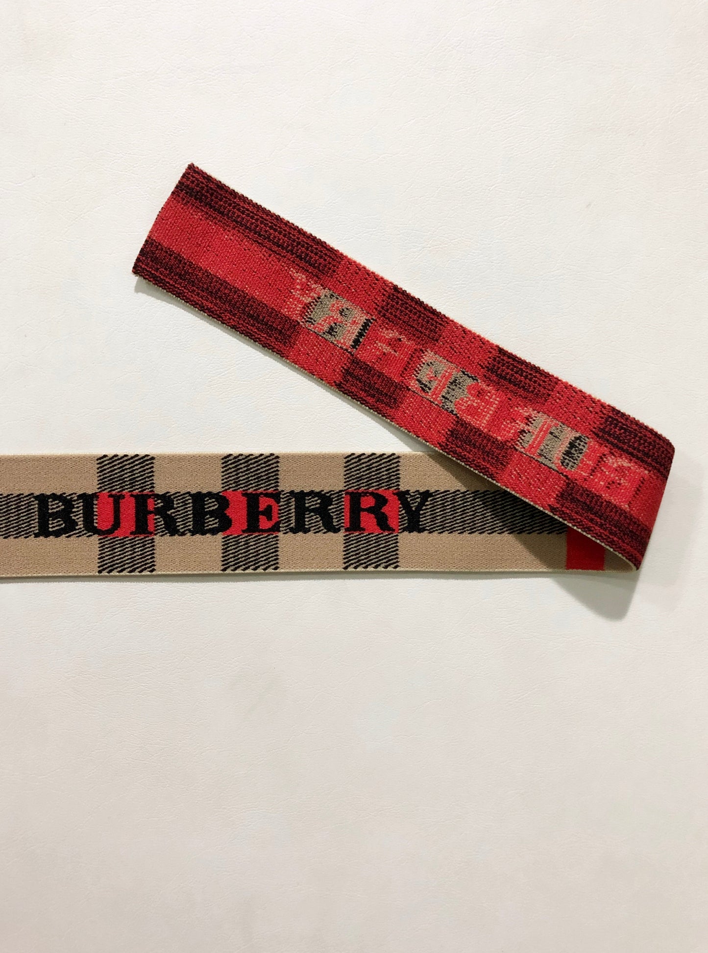 Burberry Check Elastic Band Straps