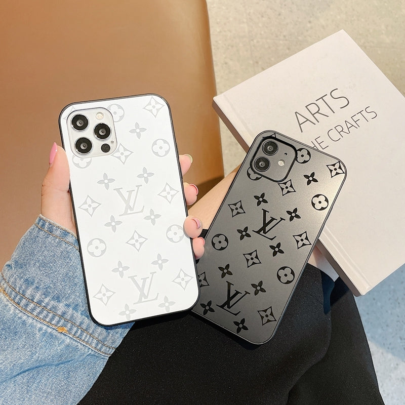 LV Classic Logo Acrylic Smooth iPhone Cases.
