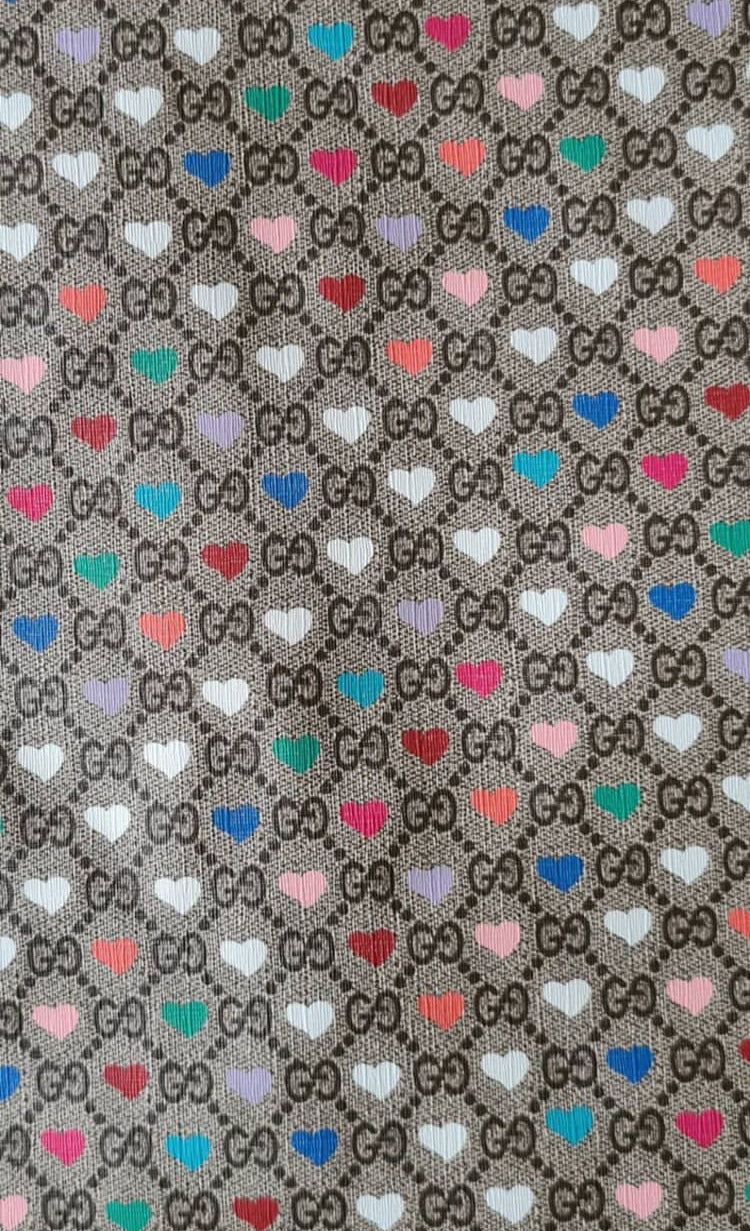 Gucci Heart Leather Fabric for Bag Shoe Custom