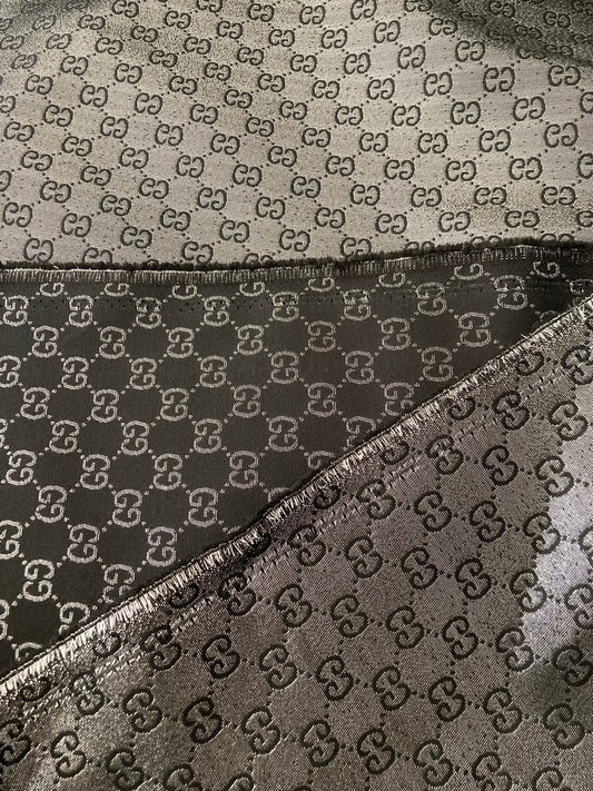 Silver Reflective Gucci Cotton Fabric for Custom