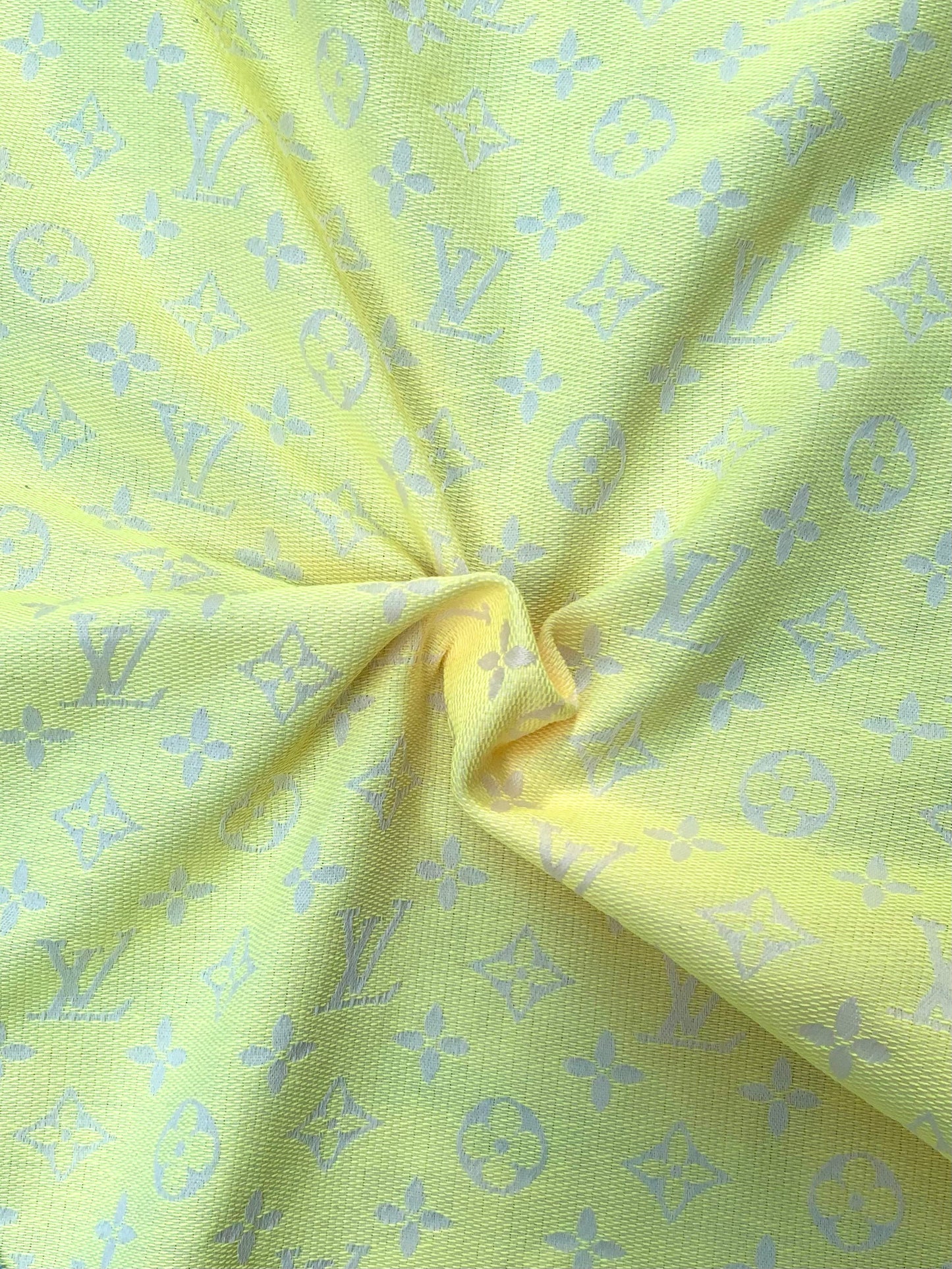 Fresh Yellow Summer LV Cotton Fabric for Clothing