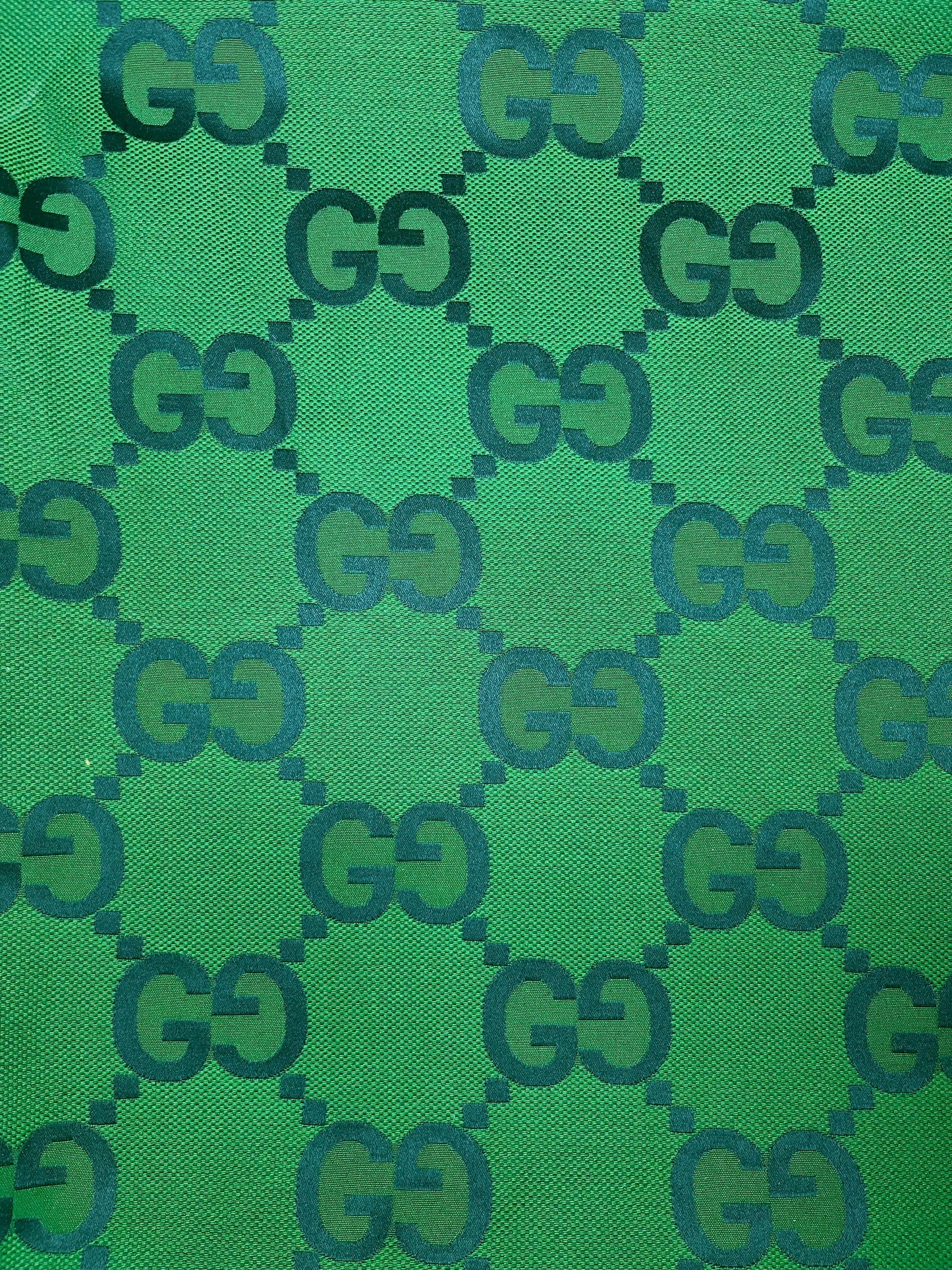 Sewing Cotton Fabric Green GG Sold by Yard