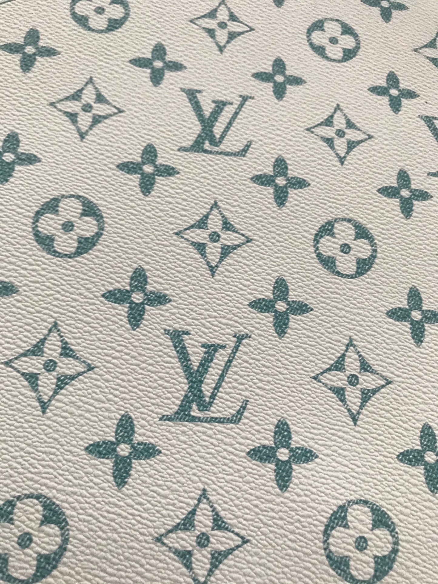 Unique Green LV Leather Material for Custom Craft