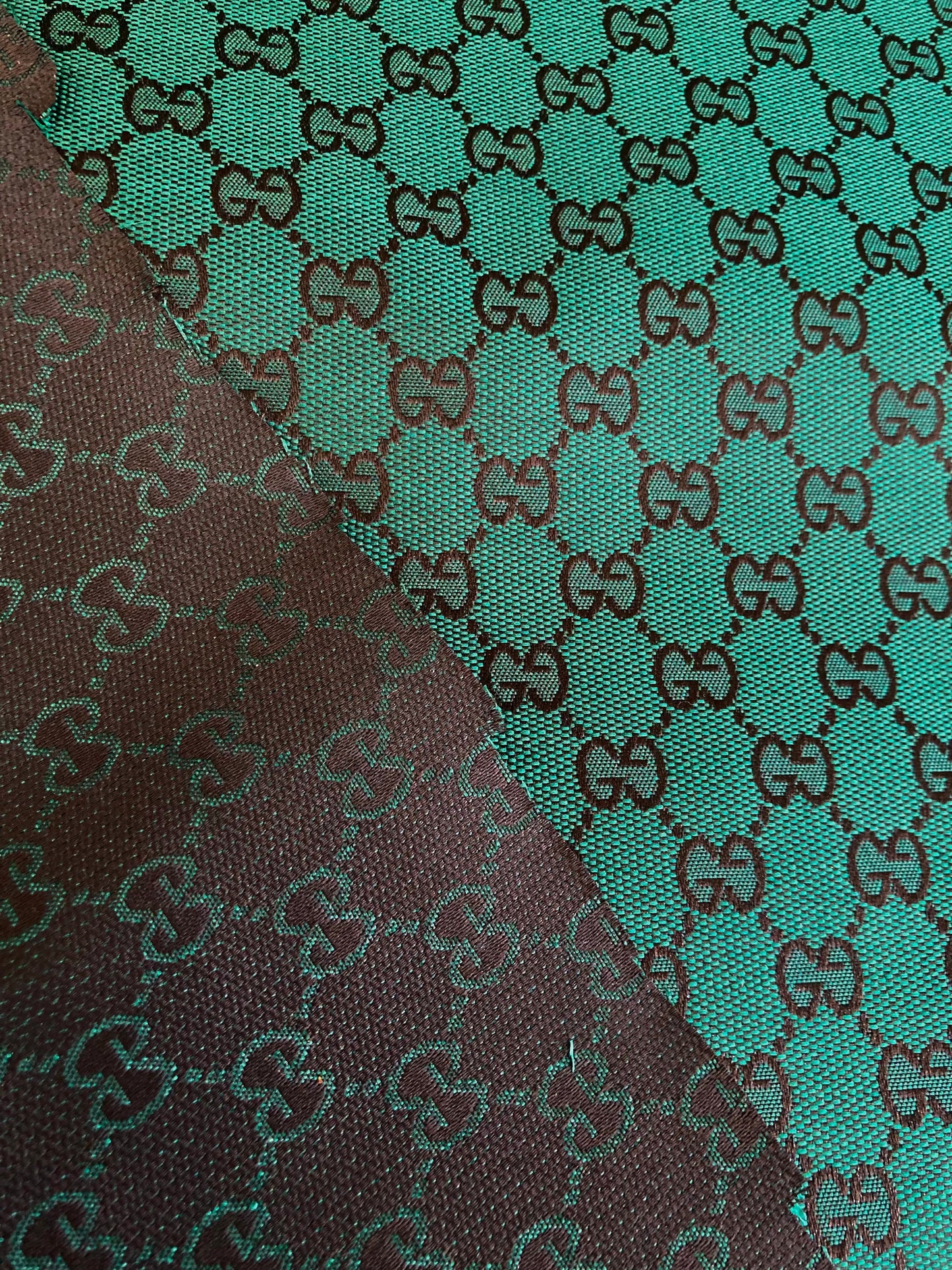 Dark Green Gucci Fabric for Custom Shoes Handcrafted